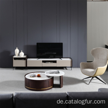 Moderne Wohnzimmermöbel Holz TV-Ständer Couchtisch Beistelltisch für Minimalismus